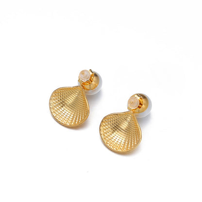 18K Gold Plated Shell Earrings