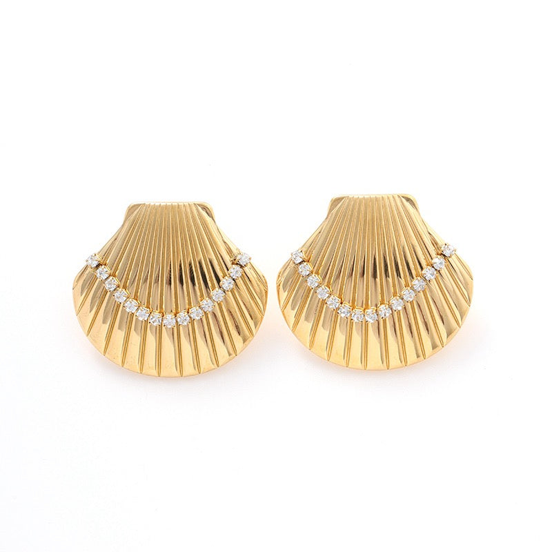 18K Gold Plated Shell Earrings