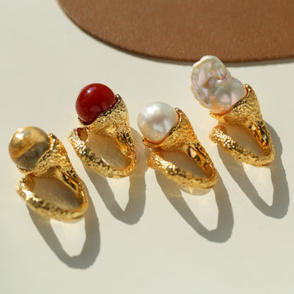 Design Large Baroque Pearl Ring