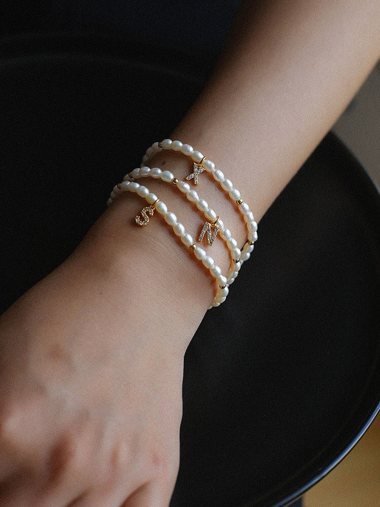 Initial Pearl bracelets