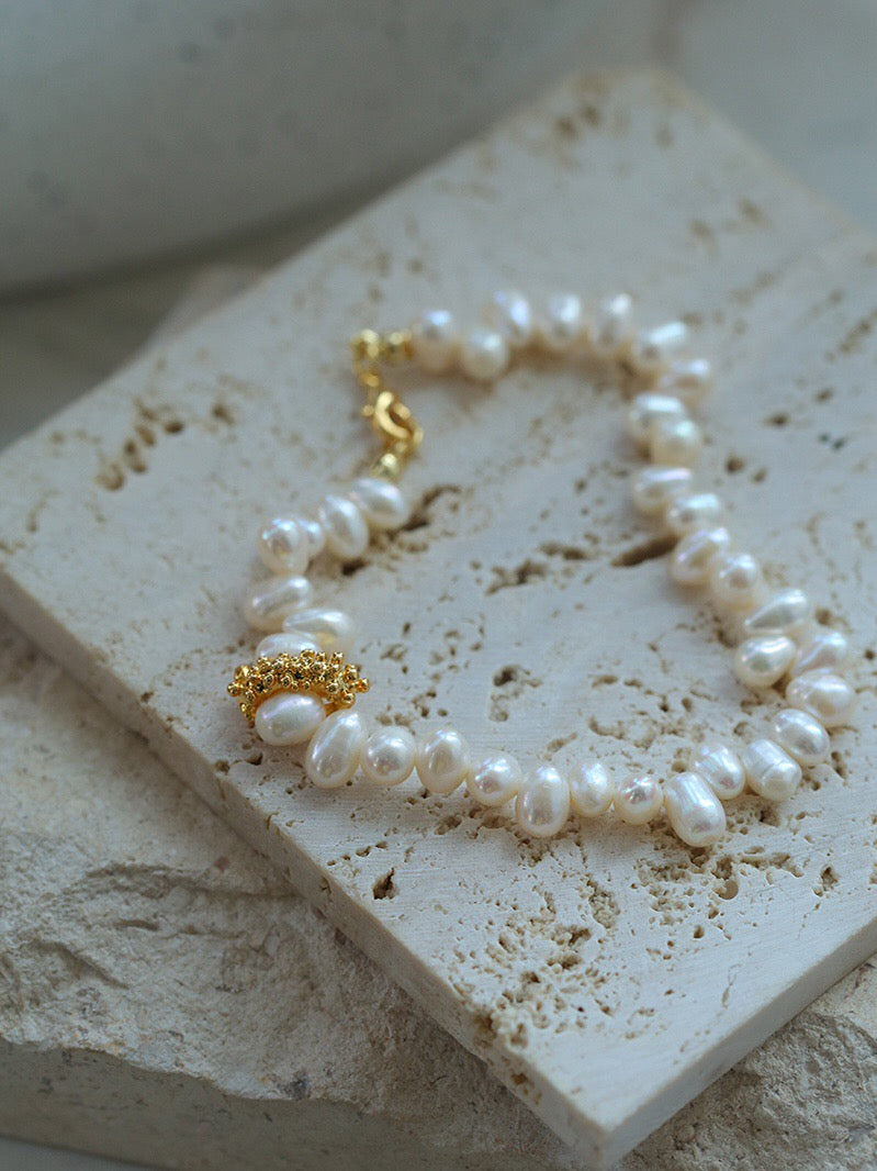 Aurora irregular pearl bracelet