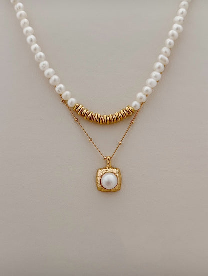 Sterling Silver Natural Baroque Pearl Necklace