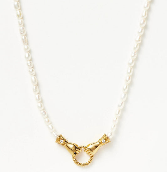 Hand in Hand Romantic Pearl Necklace