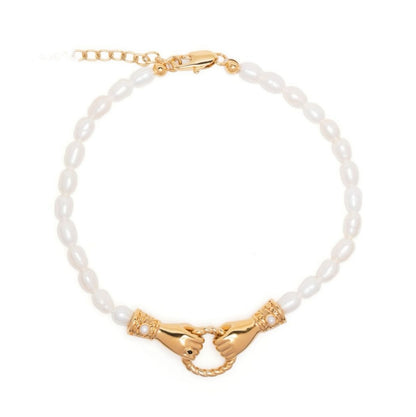 Hand in Hand Romantic Pearl Bracelet