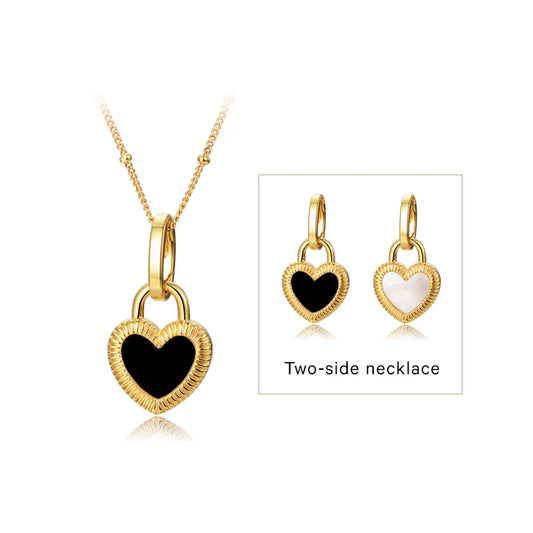 S925 Silver Double-sided Heart Necklace