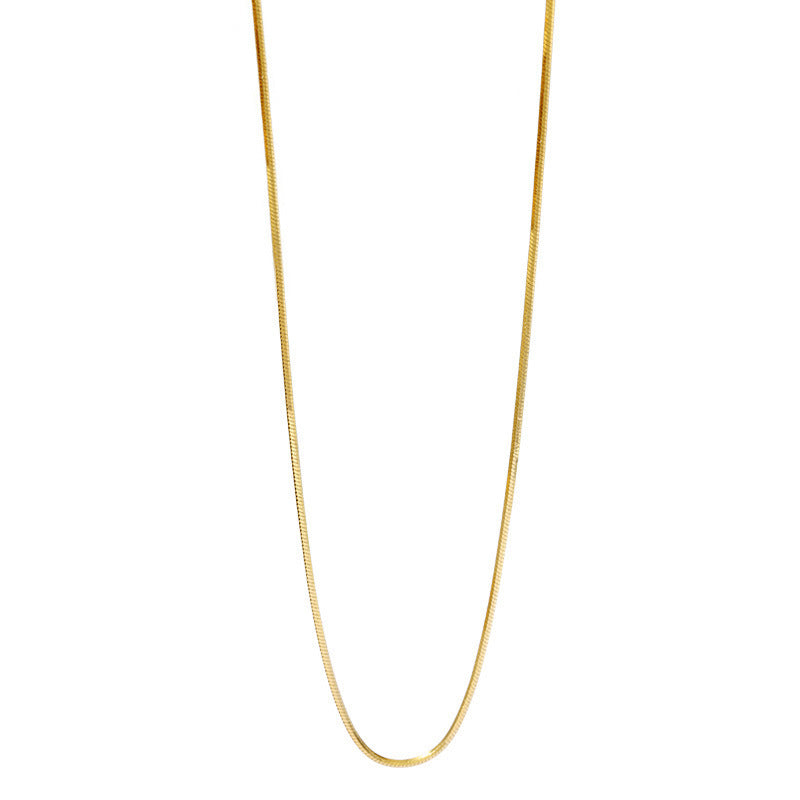 18K Gold-plated Sterling Silver Octagonal Snake Chain Necklace