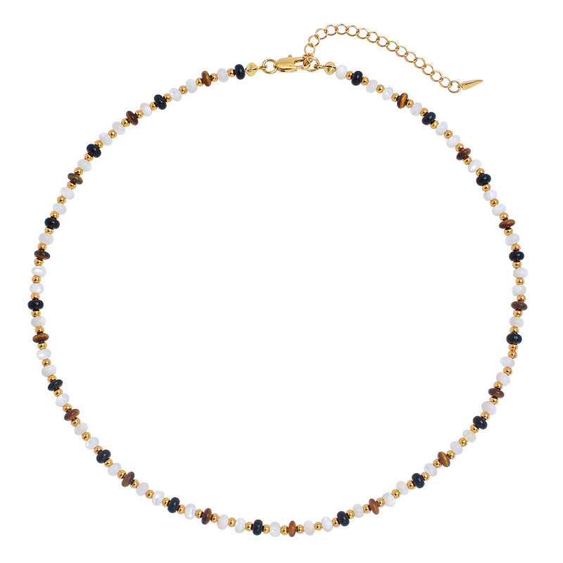 Tiger Eye Stone Beaded Necklace