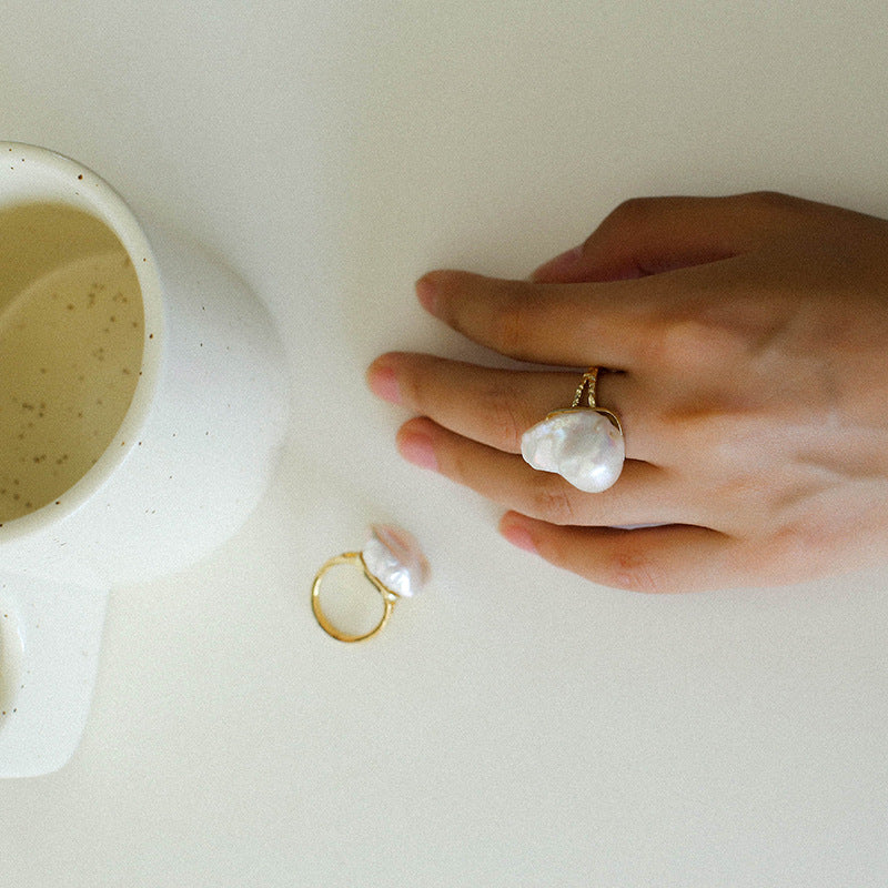 Natural Baroque Pearl Ring